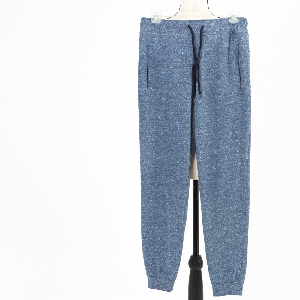 Casual urban streetwear heather blue joggers cuff at bottom mens S by True Craft